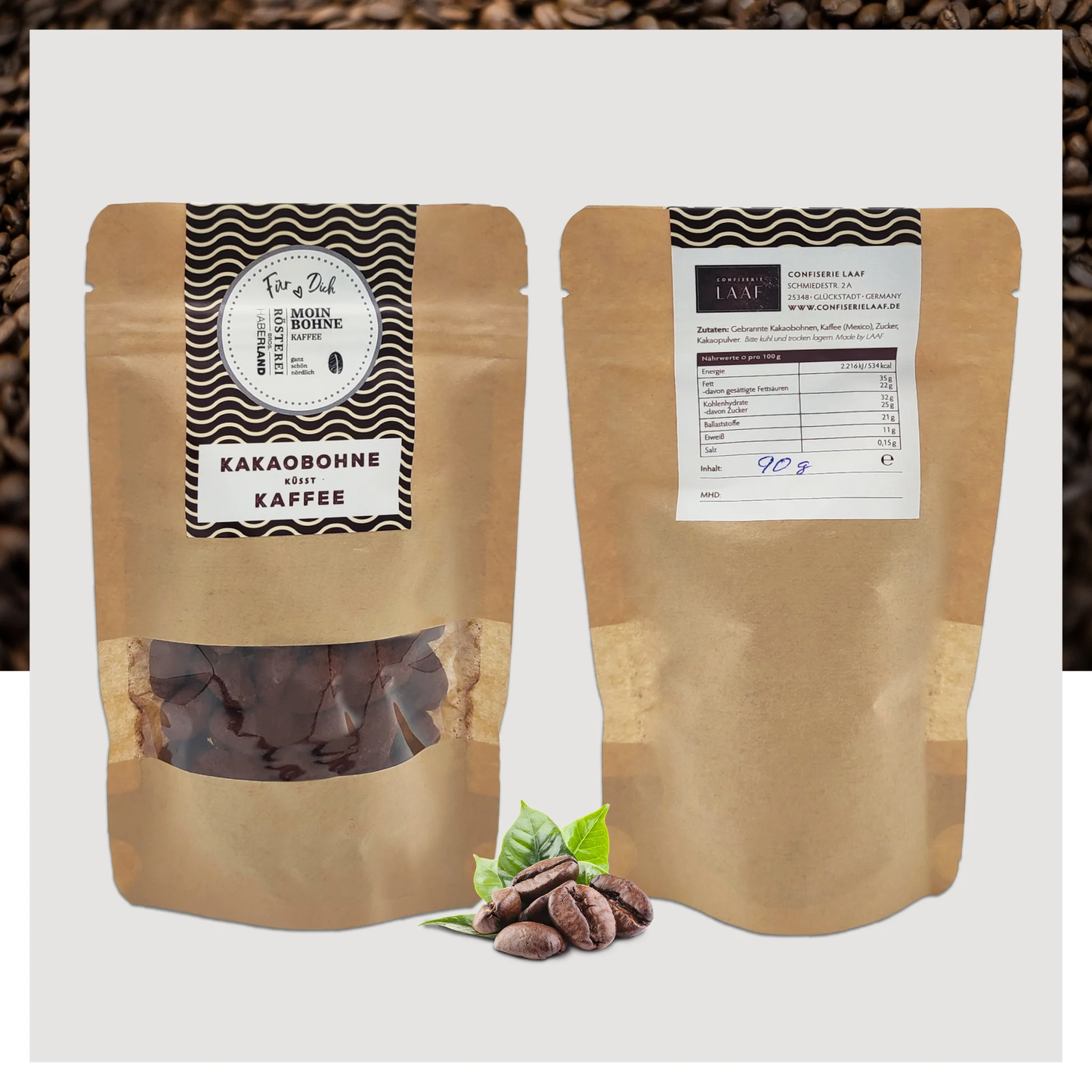 Kakaobohne küsst Kaffee. Pure Liebe.